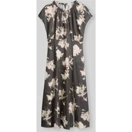 Vloeiende midi-jurk van pure viscose