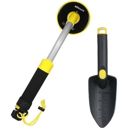 Onderwater Metaaldetector 100 Voet/30M Volledig Waterdicht Handheld Pinpointer Pulse Inductie Metaal with shovel geel