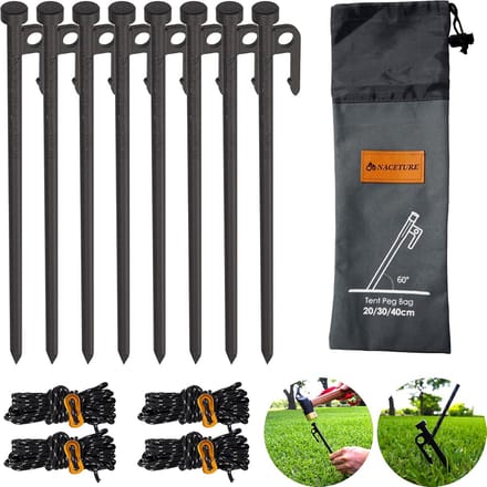 8 Stuks Stevige Korte Touwen voor Camping en Buitenactiviteiten