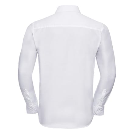 Russell Collection Heren Ultimate Non-Iron Shirt met Lange Mouwen (Wit)