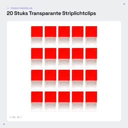 Dailygoods - 20 Stuks Transparante Striplichtclips Zelfklevend voor Makkelijk Bevestigen