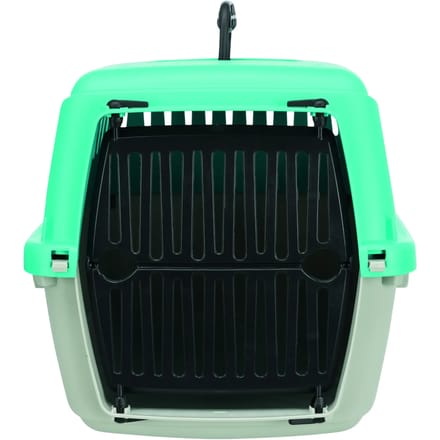 Trixie Capri transport box XXS: 26 × 25 × 39 cm light grey/turquoise