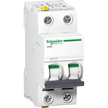 Schneider Electric Acti9 ic60h 2p 2a c miniature circuit breaker