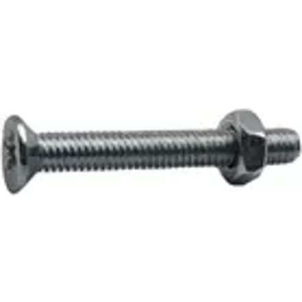 Sencys Metaalschroef Met Moer - Staal - Gegalvaniseerd - M4x30 Mm