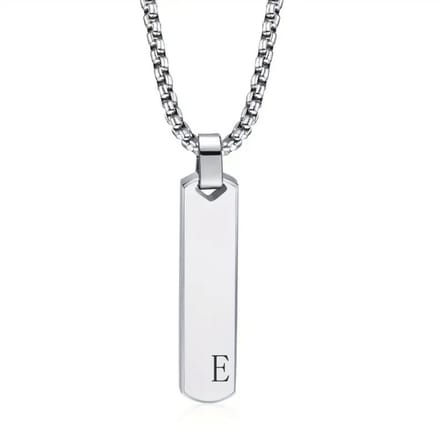Bovista Ketting - Heren - Staal - Nep zilver - Met Hanger - E