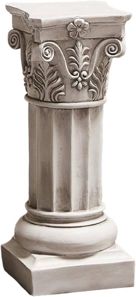 Romeinse Pilaar Decor - Klassieke Zuil - Stijlvol Display - Robuuste Hars Constructie - 345 cm Hoog - Wit