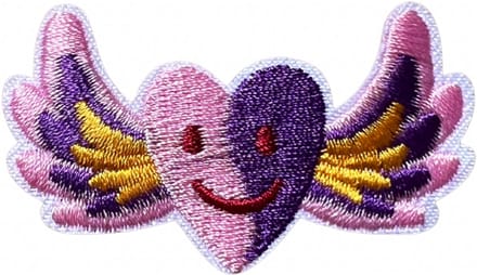 Hart - liefde - valentijn - love - Strijk Embleem Patch 4 cm / 4 cm / roze - carnaval
