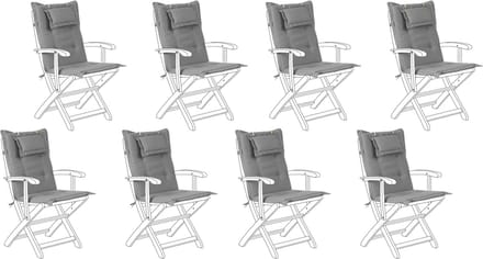 MAUI - Zitkussen set van 8 - Donkergrijs - 40 x 54 cm - Polyester