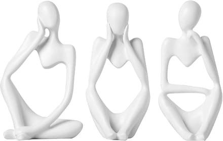 Omgoods - Set van 3 Abstracte Resin Sculpturen voor Thuisdecoratie