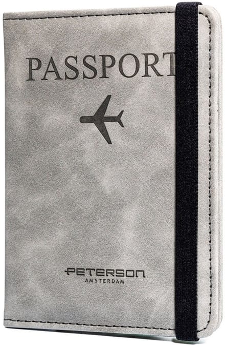 Peterson - Paspoorthoes - Grijs - Skóra Ecologisch - Uniseks Design