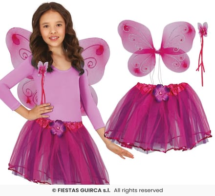 Vlinder Set Kind Lila/Roze