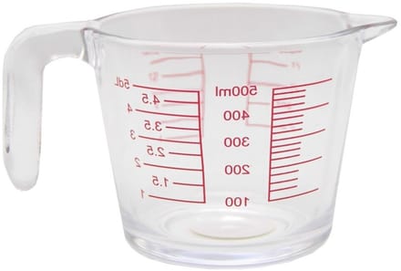 Gerimport Keuken maatbeker/mengbeker - glas - transparant - 500 ml - schenktuit