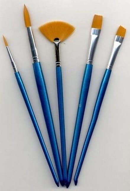 Penselen Assortiment - Verschillende maten - 5 Stuks