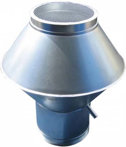 Deflectorkap rond 100 mm sendzimir verzinkt