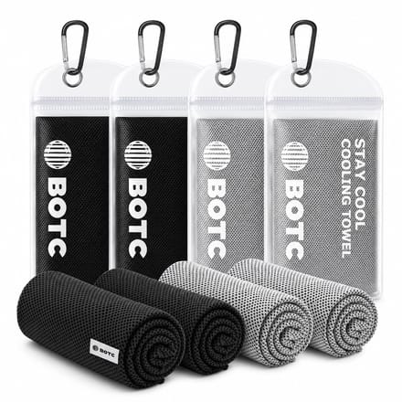BOTC Towelling Sporthanddoek - Cooling Towel - 100x30cm - 1 set van 4 stuks - Ice Towel - Absorberend - Sneldrogend