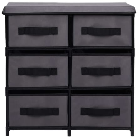 vidaXL - Opbergkast - met - 6 - lades - 55x29x55 - cm - staal - grijs