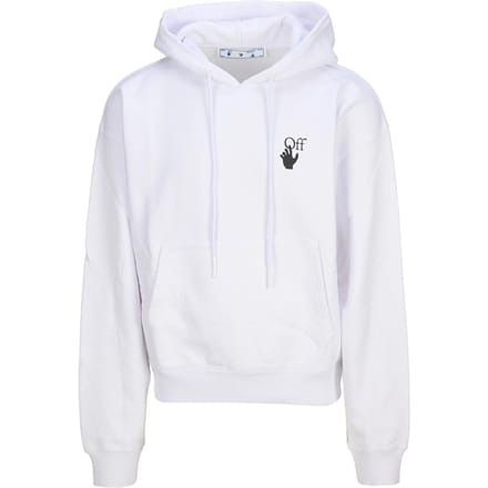 Off-White Caravaggio Lute Design Schwarzer ubergrosser Kapuzenpullover