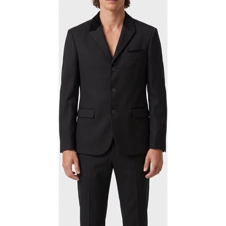 The Kooples Straight-cut Jacket With 3 Buttons & 3 Pockets Black Größe: 44 | Blazer Outlet | Herren | Schwarz