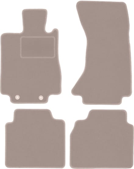 Beige velours matten voor: Mercedes S W220 4Matic lang (1998-2005)
