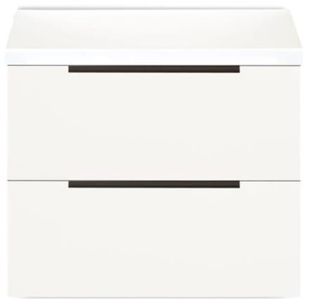 Seville Badmeubelset 60 cm - Wastafelblad Wit Hoogglans Edge Greep