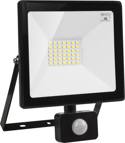 Maclean - LED schijnwerper met bewegingssensor | 30W, 2400lm, neutraal wit (4000K), IP44, MCE630 NW PIR