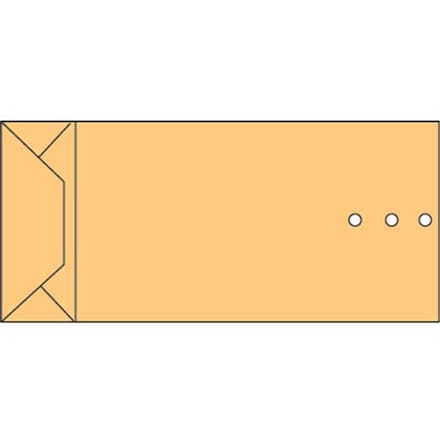 Envelop Quantore monsterzak 100x245x40mm bruin 250 stuks