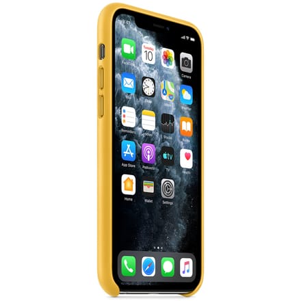 Leather Backcover voor de Apple iPhone 11 Pro - Meyer Lemon