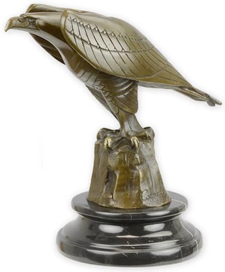 Beeld - Bronzen adelaar - Modern sculptuur vogel - 20.6 cm hoog
