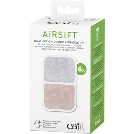 6 stuks Catit Airsift Dual Action Geurreductie pad 6-pack Kattenaccessoires