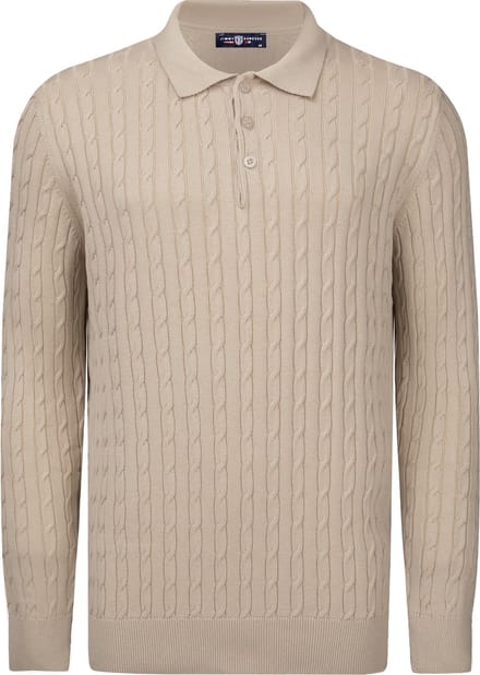 Jimmy Sanders Trui - Sweater - 100% Katoen Heren Beige - M