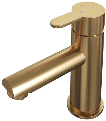 Brauer Gold Edition Lage Opbouw Wastafelmengkraan Model D Goud Geborsteld PVD