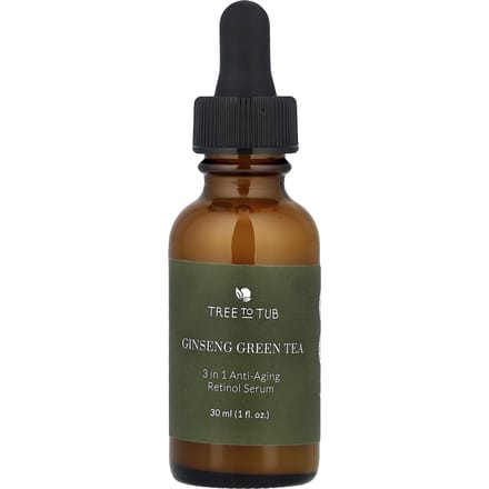 Ginseng Groene Thee, 3-in-1 Anti-Aging Retinol Serum, 30 ml (1 fl oz) brown