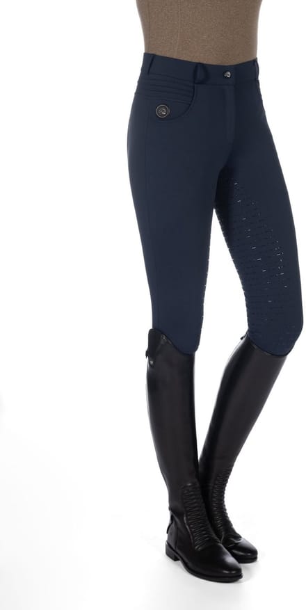 HKM - Verwarmde Rijbroek Comfort Style - Deep Blue - Maat 36