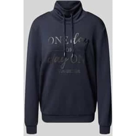 Sweatshirt met opstaande kraag en tunnelkoord, model 'BANU'