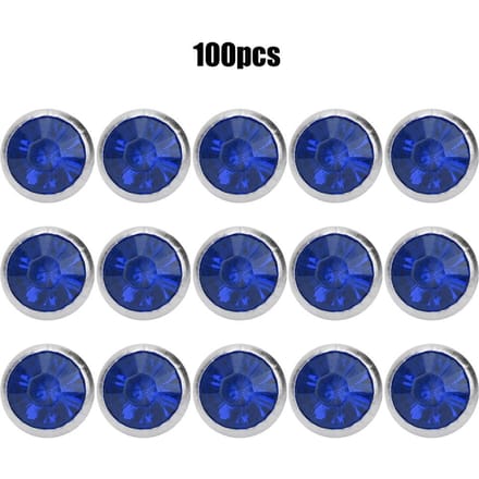 B Acryl Diamant 8mm Decoratieve DIY Stud Kleding Accessoire 8mm Zilveren Rand CrystalBright Rood blue