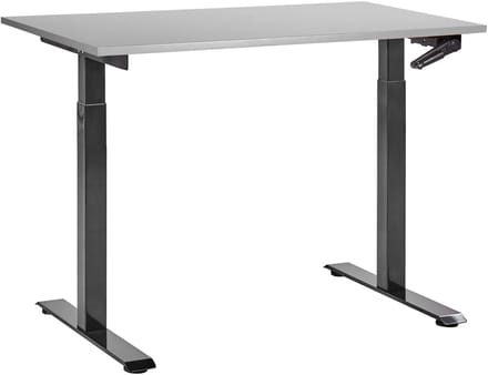 DESTINES - Verstelbaar bureau - Grijs/Zwart - 120 x 72 cm - MDF