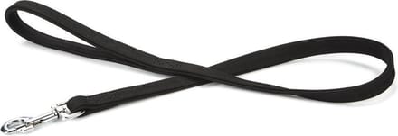Beeztees leren looplijn Buffalo. Zwart. 100 cm x 22 mm.