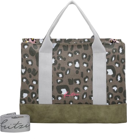 Fritzi aus Preußen Schoudertas Canvas Tote Bag Leo Jungle Veelkleurig