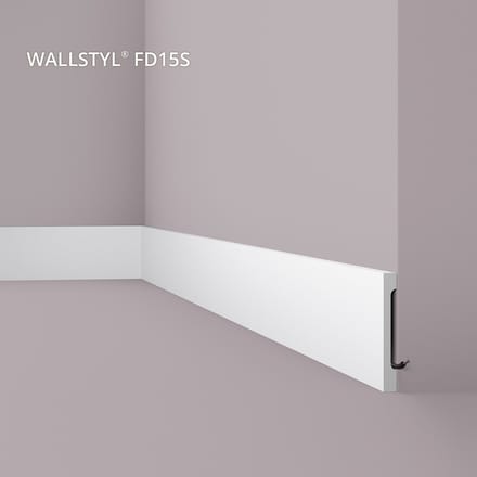 Plint NMC FD15S WALLSTYL Noel Marquet Sierlijst Lijstwerk modern design wit 2 m