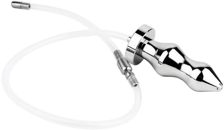 Kiotos - Holle Penisplug - Holle Dilator - Met Holle Geribbelde Buttplug - Ass Lock - RVS