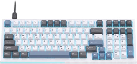 Mechanical Keyboard - Mechanisch Toetsenbord Gaming -Grijs met wit