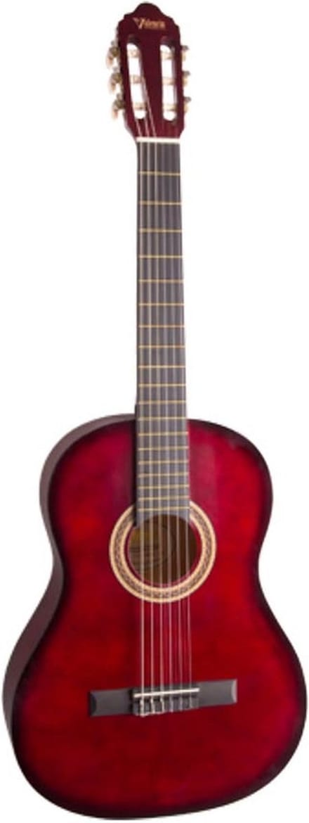 Valencia VC103RDS Klassieke Gitaar 3/4 Red Hoogglans