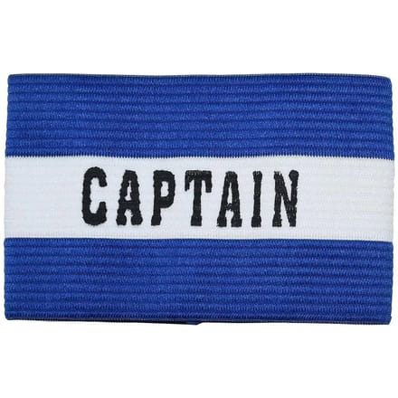 Precision Aanvoerdersband Captain Polyester Blauw/wit Maat M