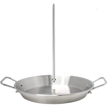 Verticale roestvrijstalen schroef Braziliaanse barbecuehouder met 3 verwijderbare schroefpennen white