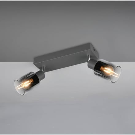 Reality Leuchten Cadiz plafondspot, 2-lamps, E14, antraciet