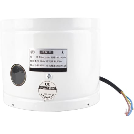 Ventilateur d'extraction mural 42W 220V Faible bruit Maison Salle de bain Cuisine Garage Ventilation white