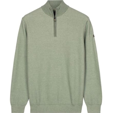 Baileys Trui Half Zip Two-Tone Jacquard Allover Plated Misty Green / male