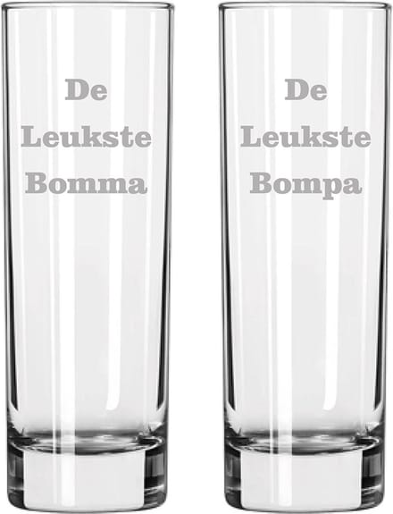 Longdrinkglas gegraveerd - 22cl - De Leukste Bomma-De Leukste Bompa
