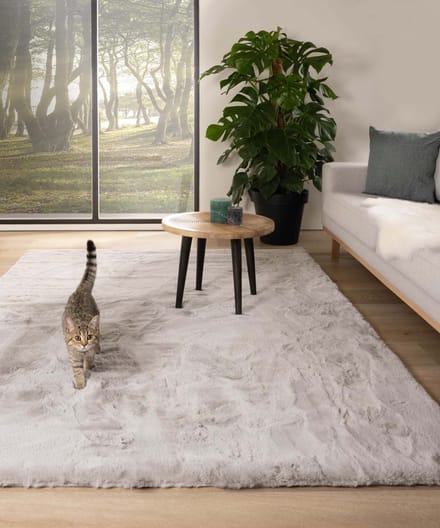 Fluffy vloerkleed - Comfy plus lichtgrijs 230x330