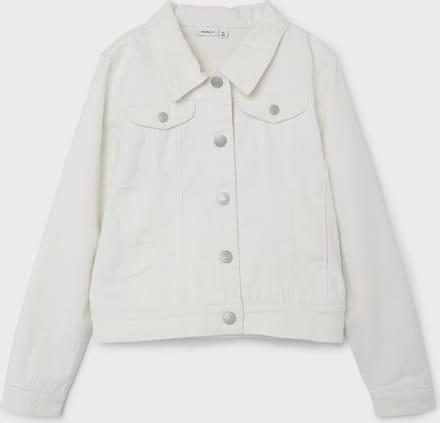 NAME IT NKFREJA TWILL JACKET 4160-YF NOOS Meisjes Jas - Bright White - Maat 140